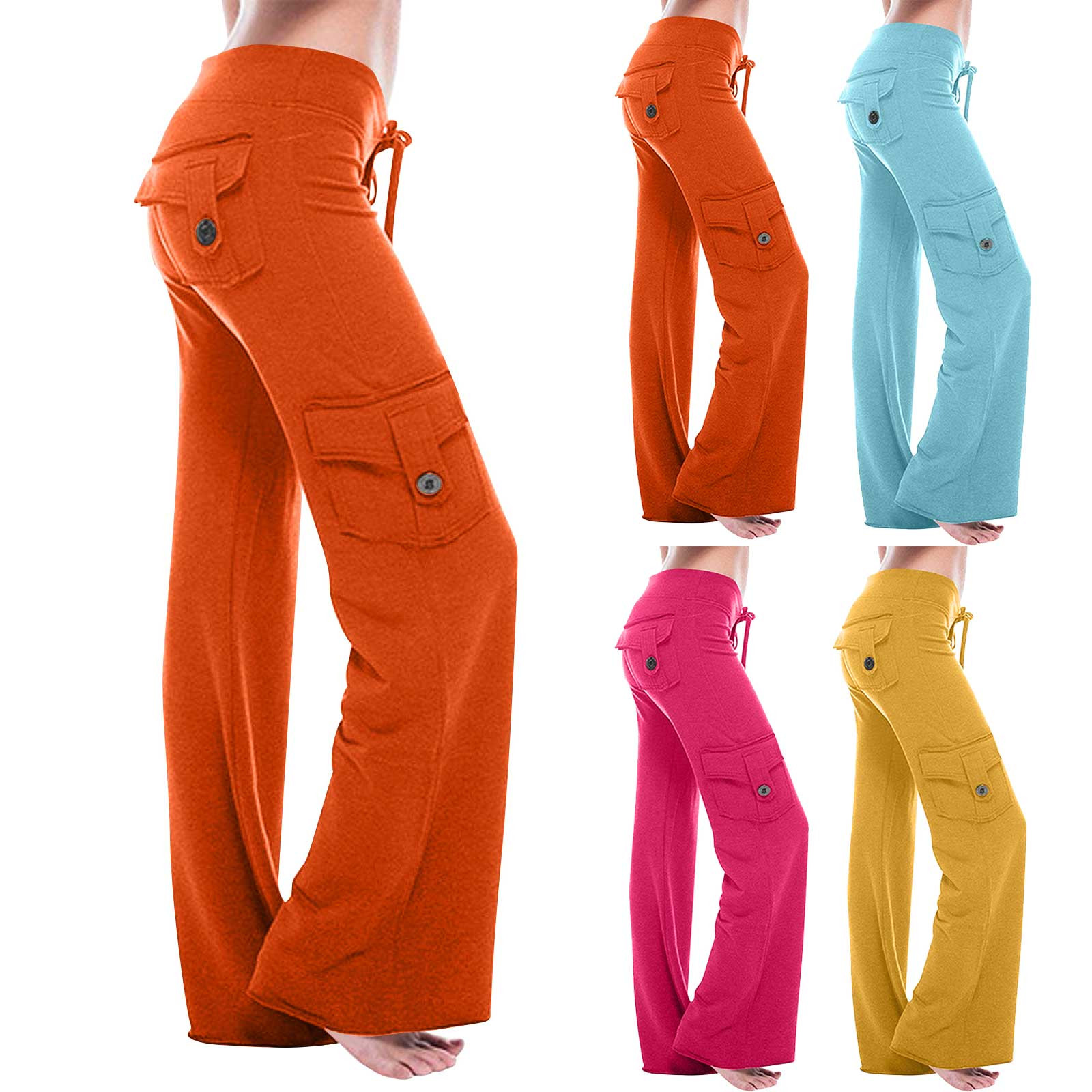 Fanxing Yoga Pants Women Wide Leg Pants with Pockets High Waist Stretch Dress Casual Sweatpants